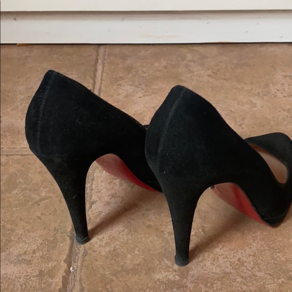 Christian Louboutin Black Suede Pumps - Picture 2 of 6